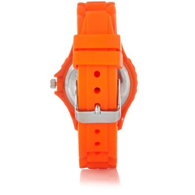 Boys orange rubber sporty watch